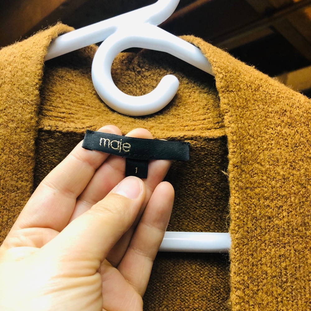 Maje Winter wool long cardigan